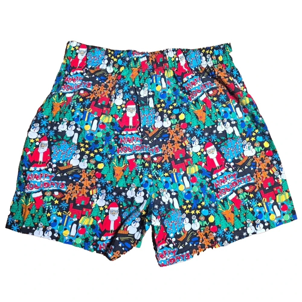 American Eagle Mens Small Christmas Holiday Print Classic Boxer Shorts NWOT